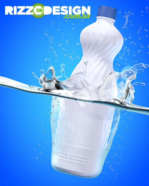 c4d bleach splashing - Bleach splash packshot by marcus1070